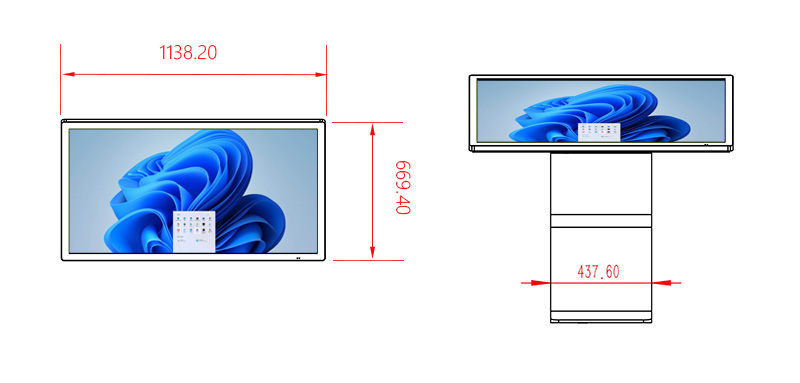 臥式網(wǎng)絡(luò)windows電容觸屏廣告機(jī)